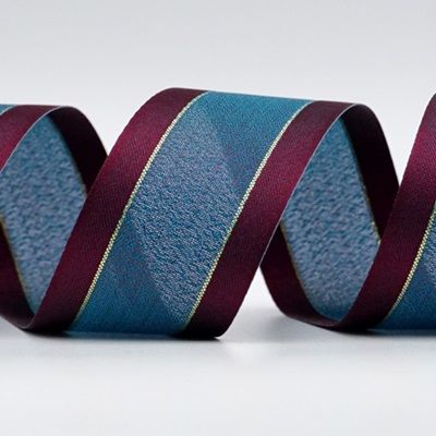 Two Tone Satin and Gold Lining Ribbon, Holiday Ribbons, Wholesale Ribbon  Manufacturer