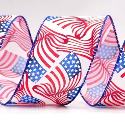 USA Celebration Patriotic Wired Ribbon_KF8459.KF8460