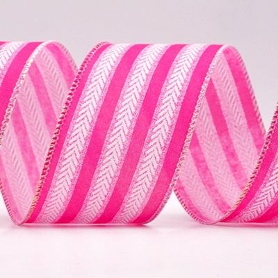 Spring Chevron Stripe Wired Ribbon_KF8479