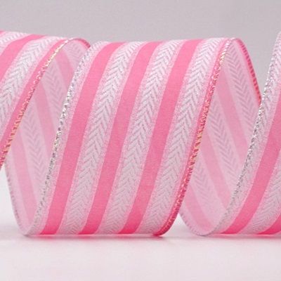 Spring Chevron Stripe Wired Ribbon_KF8479