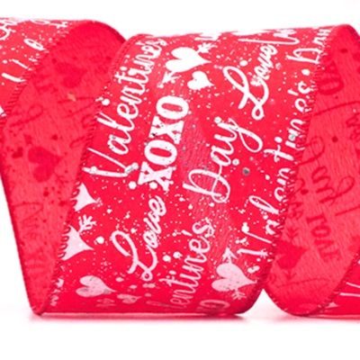 Valentines Day & XOXO designs Wired Ribbon_KF8510.KF8511.KF8512.KF8513.KF8514.KF8515.KF8516.KF851