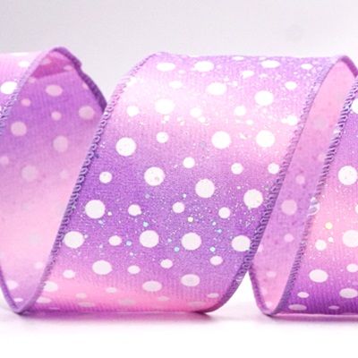 Polka Dots Design Wired Ribbon_KF8533