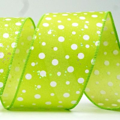 Polka Dots Design Wired Ribbon_KF8533