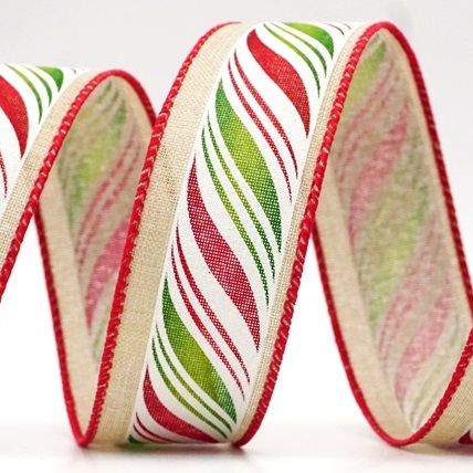 Swirl Candy Canes Wired Ribbon_KF8551.KF8552.KF8553.KF8554