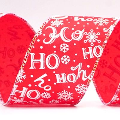 HO HO HO & Snowflakes Wired Ribbon_KF8593.KF8594.KF8595