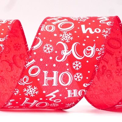 HO HO HO & Snowflakes Wired Ribbon_KF8593.KF8594.KF8595