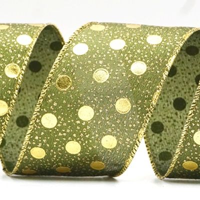 Metallisch Folie Polka Dots Gewikkelde Lint_KF8681.KF8682.KF8683