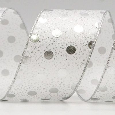 Metallisch Folie Polka Dots Gewikkelde Lint_KF8681.KF8682.KF8683