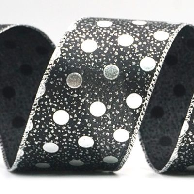 Metallisch Folie Polka Dots Gewikkelde Lint_KF8681.KF8682.KF8683