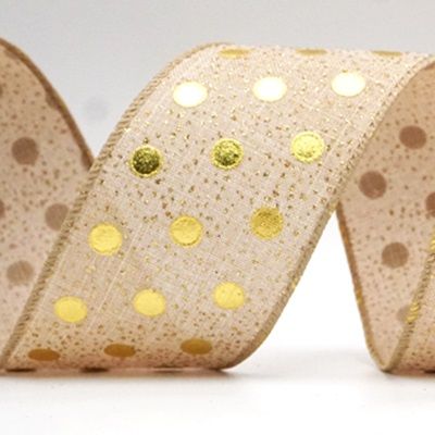 Metallisch Folie Polka Dots Gewikkelde Lint_KF8681.KF8682.KF8683