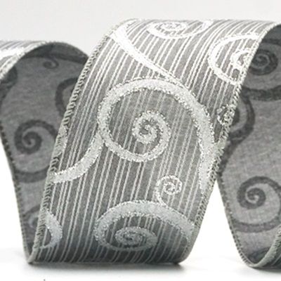 Glitter Swirl Design Wired Ribbon_KF8790