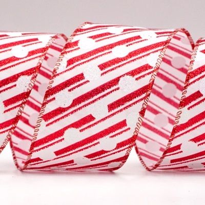 Christmas Stripes and Dots Wired Ribbon_KF8797.KF8798