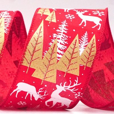 Christmas tree & Deer Wired Ribbon_KF8834.KF8835.KF8836 