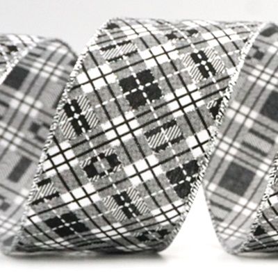 Elegant Tartan Plaid Wired Ribbon Collection_KF8853.KF8854