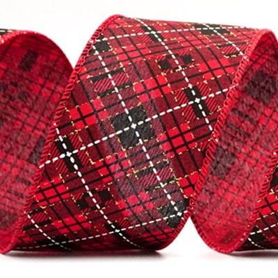 Elegant Tartan Plaid Wired Ribbon Collection_KF8853.KF8854