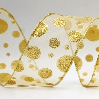 Glanzende Glitter Polkadots Lint Collectie_KF8878