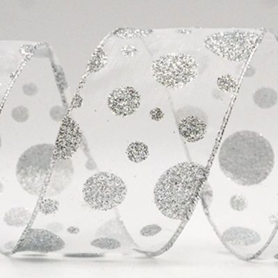 Glanzende Glitter Polkadots Lint Collectie_KF8878