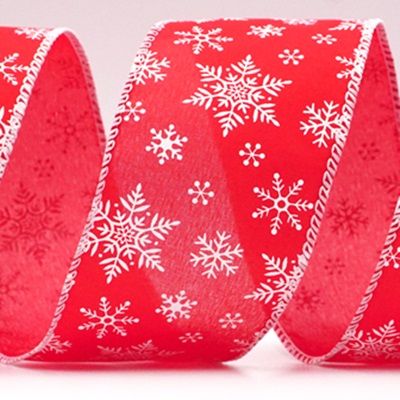 Festive Snowflakes Wired Ribbon_KF8974.KF8975.KF8976