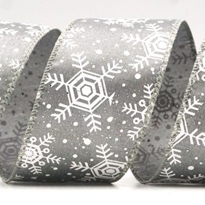 Christmas Snowflakes Wired Ribbon_KF9015.KF9016.KF9017.KF9018.KF9019.KF9020