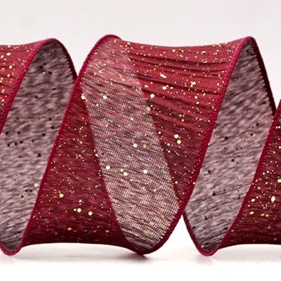 Glitter Crinkle Wired Ribbon_KF9040