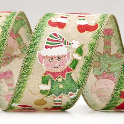 Christmas Elf Wired Ribbon_KF9041.KF9042