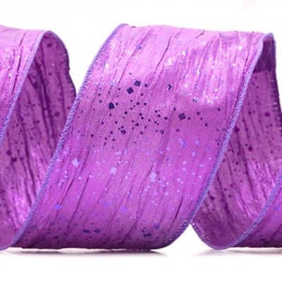 Crinkle Metallic Glitter Wired Ribbon_KF9063