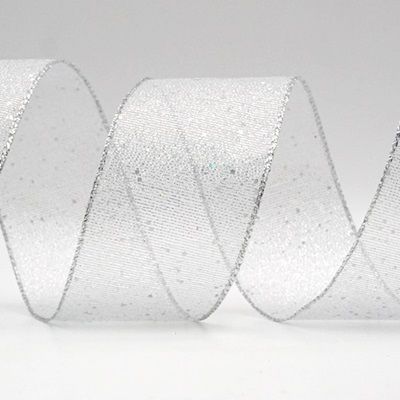 Metallic Glittery Wired Ribbon_KF9064